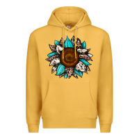 Mustard sunflower cowhide Premium Hoodie - JahusDesignShop