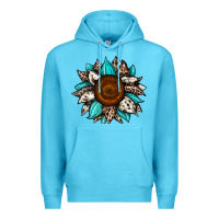 Ocean Blue sunflower cowhide Premium Hoodie - JahusDesignShop