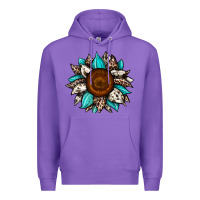 Purple sunflower cowhide Premium Hoodie - JahusDesignShop