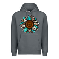 Rock sunflower cowhide Premium Hoodie - JahusDesignShop