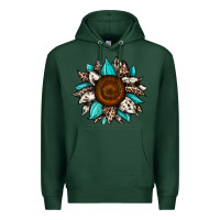 Sports Green sunflower cowhide Premium Hoodie - JahusDesignShop
