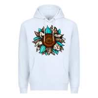 White sunflower cowhide Premium Hoodie - JahusDesignShop