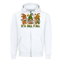 White It's Fall Y'all Zipper Hoodie - texasbilliewilder