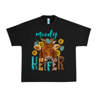 Black moody cow Urban Heavy Tee - NancyCooperArtShop