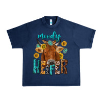 Navy moody cow Urban Heavy Tee - NancyCooperArtShop