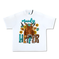 White moody cow Urban Heavy Tee - NancyCooperArtShop