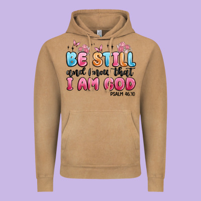 Be Still And Know That I Am God Psalm 46 10 Vintage Hoodie Designed By Maliassmallbusiness
