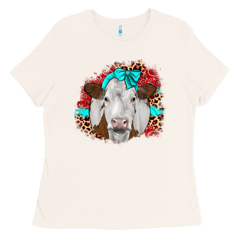 Ribbon Simmental Leopard Ladies Tee by JahusDesignShop | Teevron