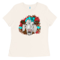 Bone ribbon simmental leopard Ladies Tee - JahusDesignShop