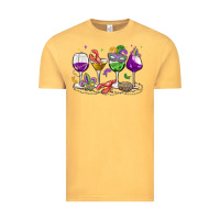 Vintage Mustard mardi gras wine glasses Vintage Tee - MaliasSmallBusiness