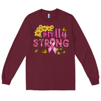 Burgundy Pretty Strong Long Sleeve Tee - BundleAndBundleShop