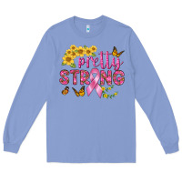 Colony Blue Pretty Strong Long Sleeve Tee - BundleAndBundleShop
