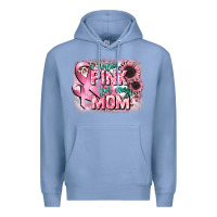 Colony Blue i wear pink for my mom Premium Hoodie - CowGirlArtShop