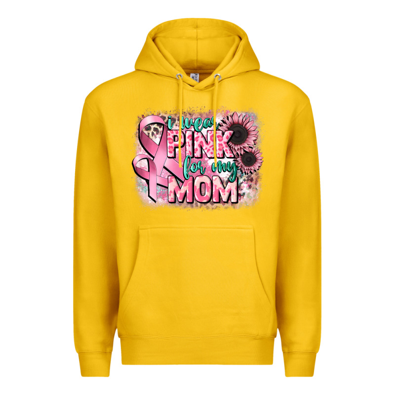 I Wear Pink For My Mom Premium Hoodie by CowGirlArtShop | Teevron