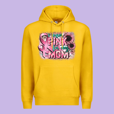I Wear Pink For My Mom Premium Hoodie Designed By Cowgirlartshop