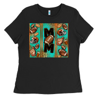 Black American football mom Ladies Tee - Jasminsmagicworld