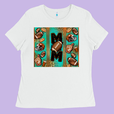 American Football Mom Ladies Tee Designed By Jasminsmagicworld