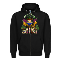 Black Nacho average Mini Zipper Hoodie - NancyCooperArtShop