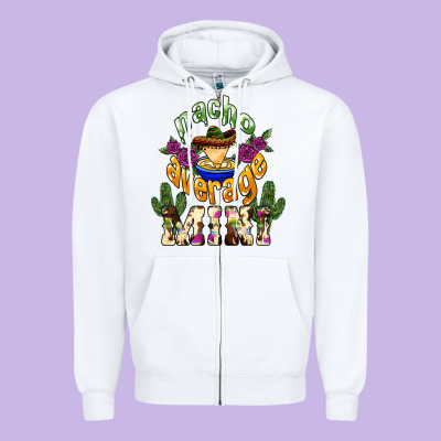 Nacho Average Mini Zipper Hoodie Designed By Nancycooperartshop