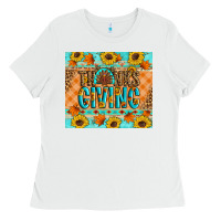 White Thanksgiving Turkey Ladies Tee - Artiststas