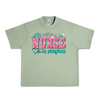 Oil Green nurse in progress Urban Heavy Tee - NancyCooperArtShop
