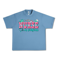 Pebble Blue nurse in progress Urban Heavy Tee - NancyCooperArtShop