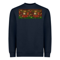 Navy Oh Holy Night Heavyweight Sweatshirt - BundleAndBundleShop