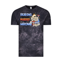 Cloud Black reading because murder is wrong Vintage Tee - MaliasSmallBusiness