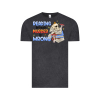 Vintage Black reading because murder is wrong Vintage Tee - MaliasSmallBusiness