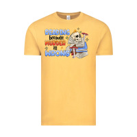 Vintage Mustard reading because murder is wrong Vintage Tee - MaliasSmallBusiness