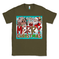 Army Green merry Christmas Classic Tee - CowhideDigitalArt