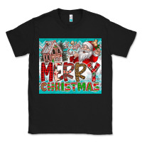 Black merry Christmas Classic Tee - CowhideDigitalArt