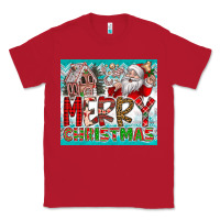 Red merry Christmas Classic Tee - CowhideDigitalArt