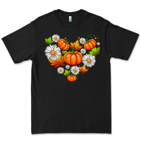 Black pumpkin and daisies Premium Tee - AdoDesignShop