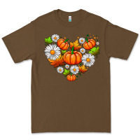 Cacao pumpkin and daisies Premium Tee - AdoDesignShop
