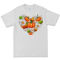 Dove Grey pumpkin and daisies Premium Tee - AdoDesignShop