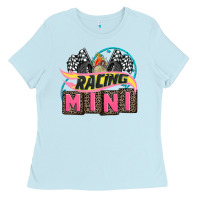 Baby Blue racing mini with racing oto equipment Ladies Tee - AdoDesignShop