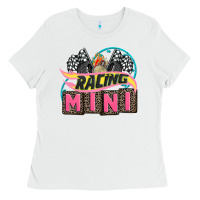 White racing mini with racing oto equipment Ladies Tee - AdoDesignShop