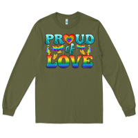 Army Green Lgbtq Proud Of Love Long Sleeve Tee - BundleAndBundleShop