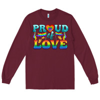 Burgundy Lgbtq Proud Of Love Long Sleeve Tee - BundleAndBundleShop