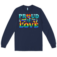 Navy Lgbtq Proud Of Love Long Sleeve Tee - BundleAndBundleShop