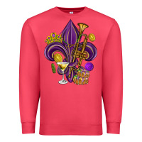 Cardinal Fleur de lis Mardi Gras Premium Sweatshirt - HowdyJamesFarm