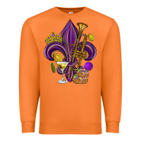 Carrot Fleur de lis Mardi Gras Premium Sweatshirt - HowdyJamesFarm