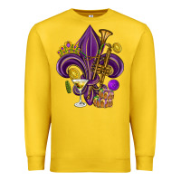 Lemon Fleur de lis Mardi Gras Premium Sweatshirt - HowdyJamesFarm