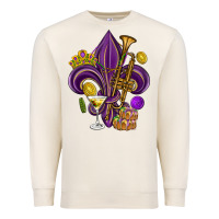 Sandshell Fleur de lis Mardi Gras Premium Sweatshirt - HowdyJamesFarm