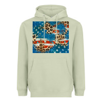 Matcha leopard glitter american flag Heavyweight Hoodie - CowGirlArtShop