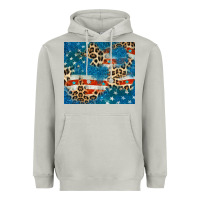 Moon Dust leopard glitter american flag Heavyweight Hoodie - CowGirlArtShop