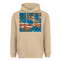 Mushroom leopard glitter american flag Heavyweight Hoodie - CowGirlArtShop