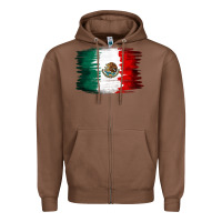 Chestnut Mexican flag Zipper Hoodie - NancyCooperArtShop