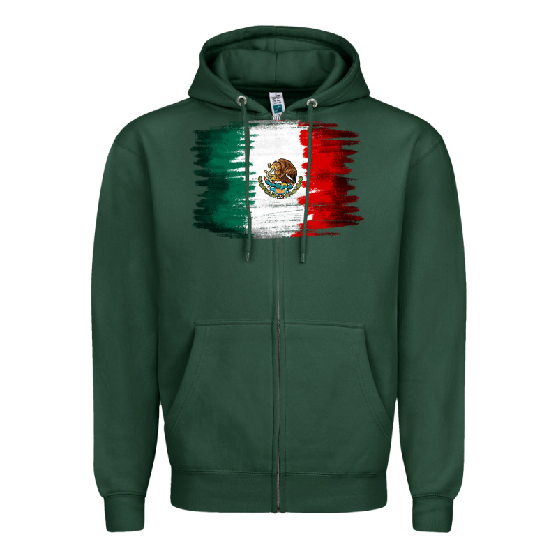 Mexican Flag Zipper Hoodie by NancyCooperArtShop | Teevron